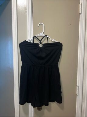 Old Navy Black Romper with Ring Detail